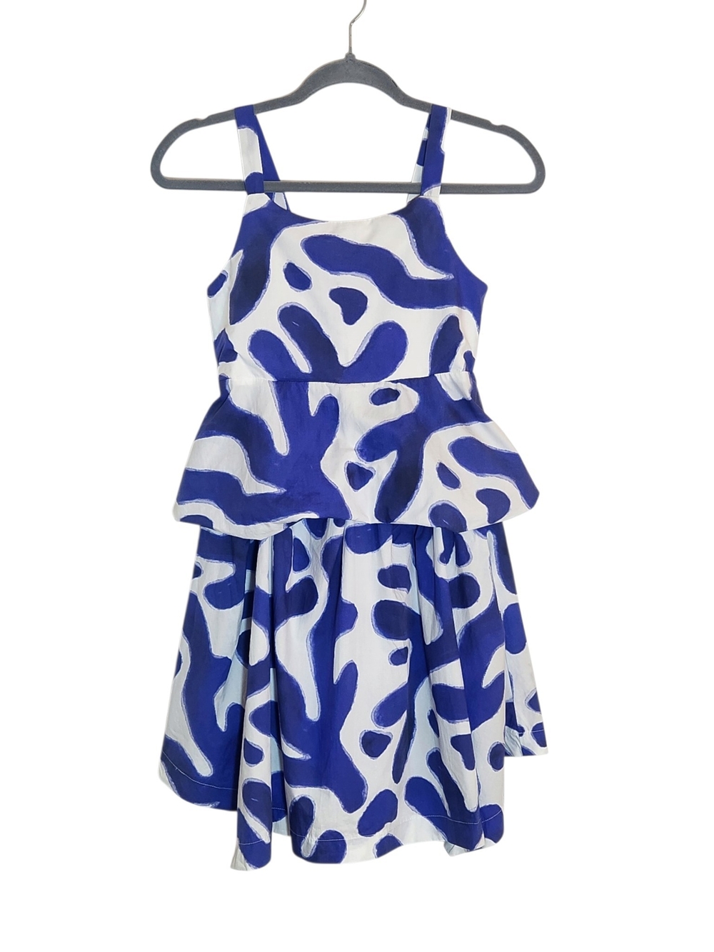Zara Purple and White Print Peplum Dress Size 11-12 Years
